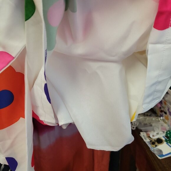 Shein White Bright Floral Lined Shorts Tie Front 4XL - Picture 4 of 7